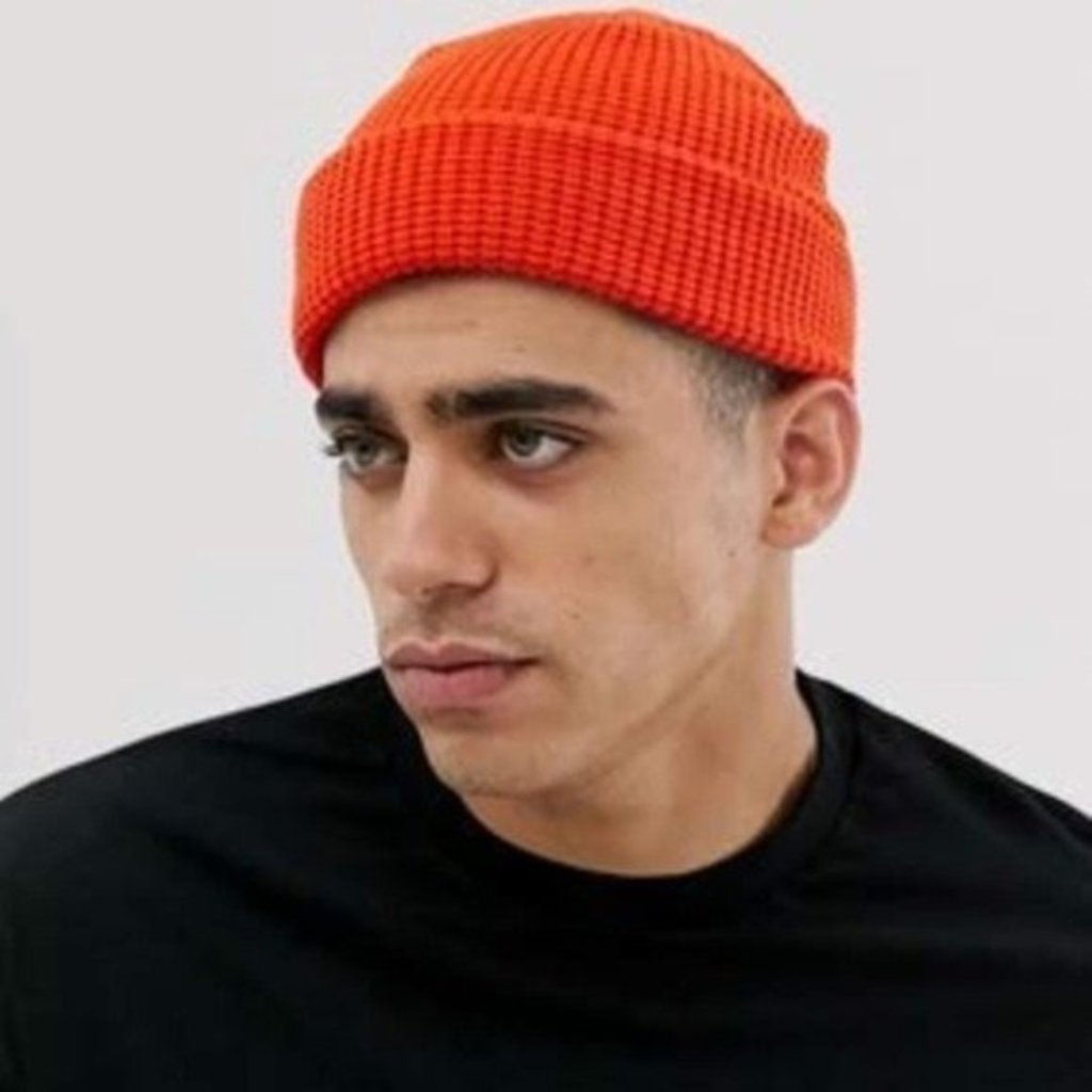 Solid Orange Wool Hat
